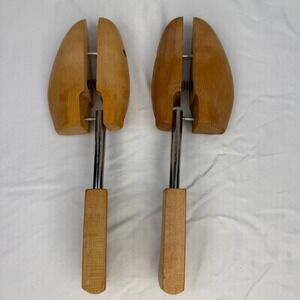 Rochester Shoe Tree Co Mohawk‎ No 5 Wood Shoe Keepers Adjustable Split Toe Pair